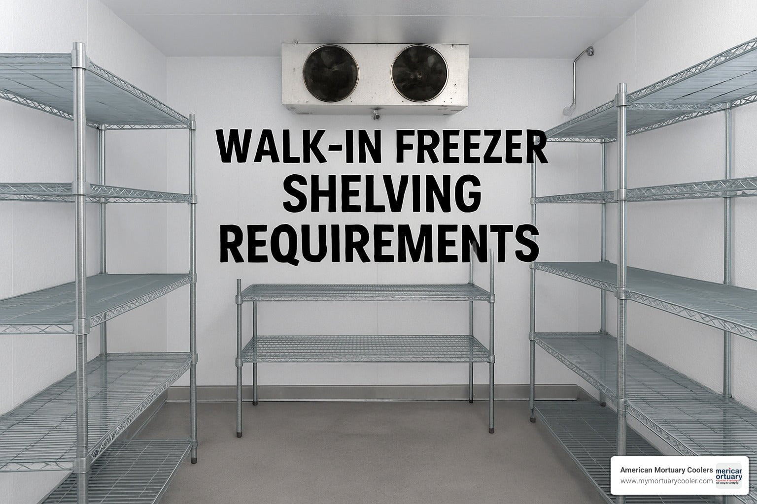 A Practical Guide to Walk-In Freezer Shelving Requirements - American Mortuary Coolers & Equipments A Practical Guide to Walk-In Freezer Shelving Requirements - American Mortuary Coolers & Equipments